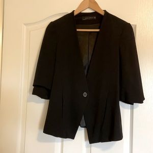 Zara Black 3/4 length blazer xs